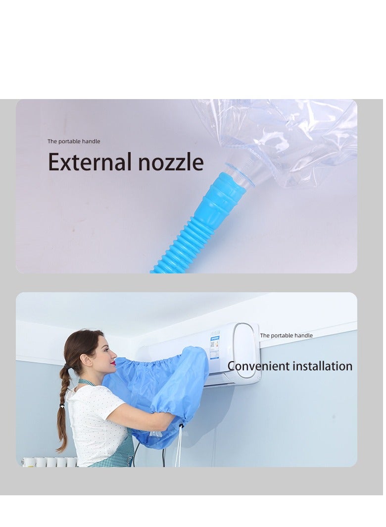 Loquat Waterproof Air Conditioner Cleaning Cover ,Wall Mounted Air Conditioning Dustproof Cover Service Bag for 1-2P,Wine Red - Image 4