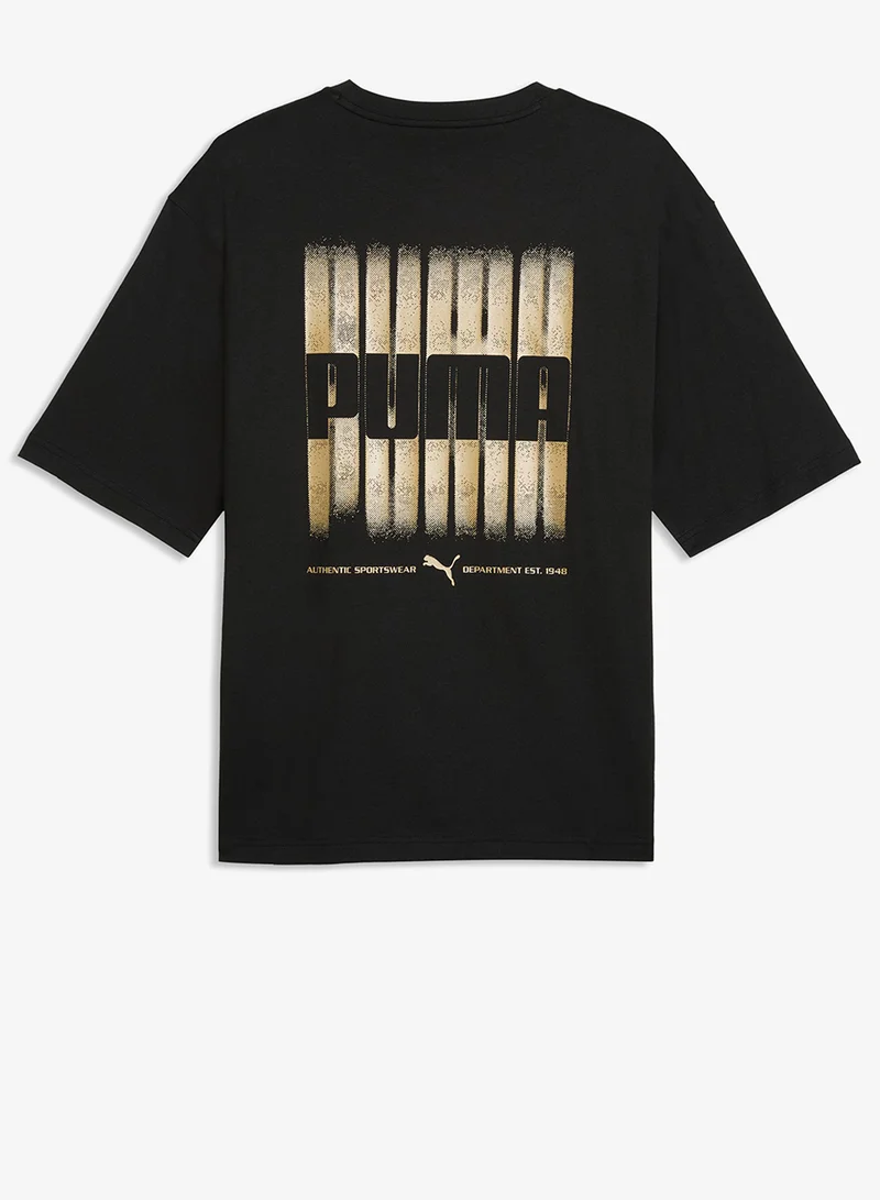 Puma PUMA Black Graphics Boxy Foil T-Shirt for Men | Best Price UAE