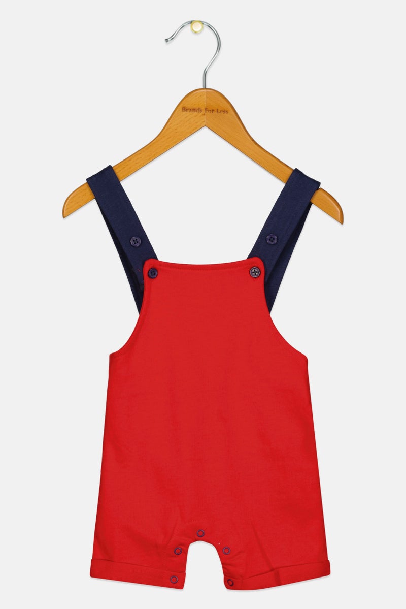 TRUSSARDI تروساردي جونيور رومبر مطبوع للأولاد الصغار، أحمر - Image 1