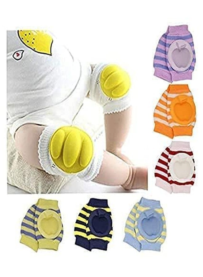 Mini Berry Baby cry Safety Knee Pads for Babies Stretchable Breathable Cotton Skin Protector Crawling Knee Caps for Baby Boy and Girl Multicolor (6 to 18 Months) (4, 6 Months- 18) - Image 1