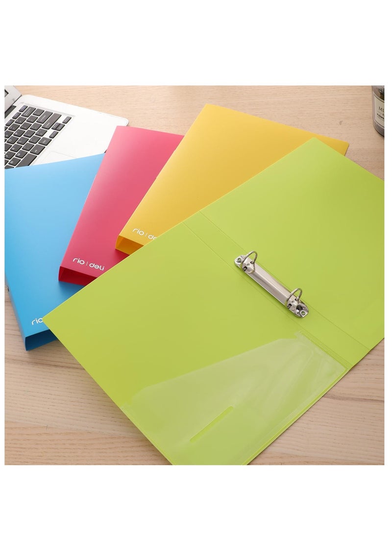 Deli - A4 Size Ring Binder 1 Inch Width Assorted Colours - Image 1