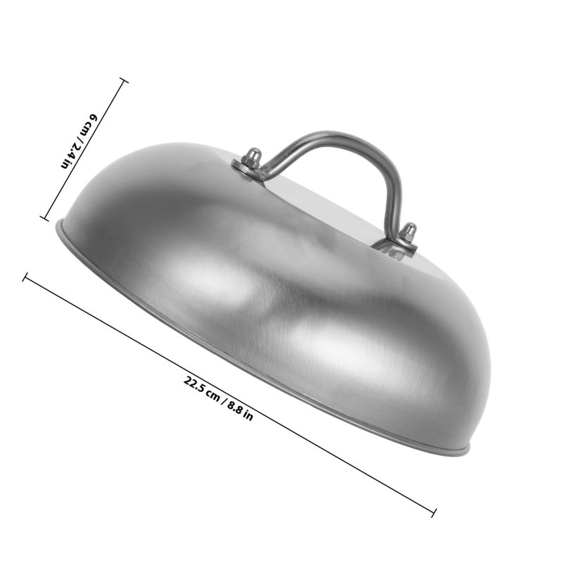 Universal 9 Inch Stainless Steel Pot Covers 2 Pack Heavy Duty Frying Pan And Wok Lids - Image 3