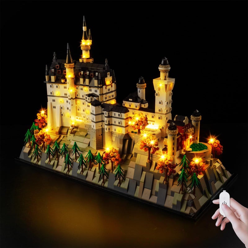 Kyglaring LED Light Kit Compatible with Lego Neuschwanstein Castle 21063 Building Blocks Upgraded Touch Control Dimming Lights Only Model Not Included Touch Version - Image 3