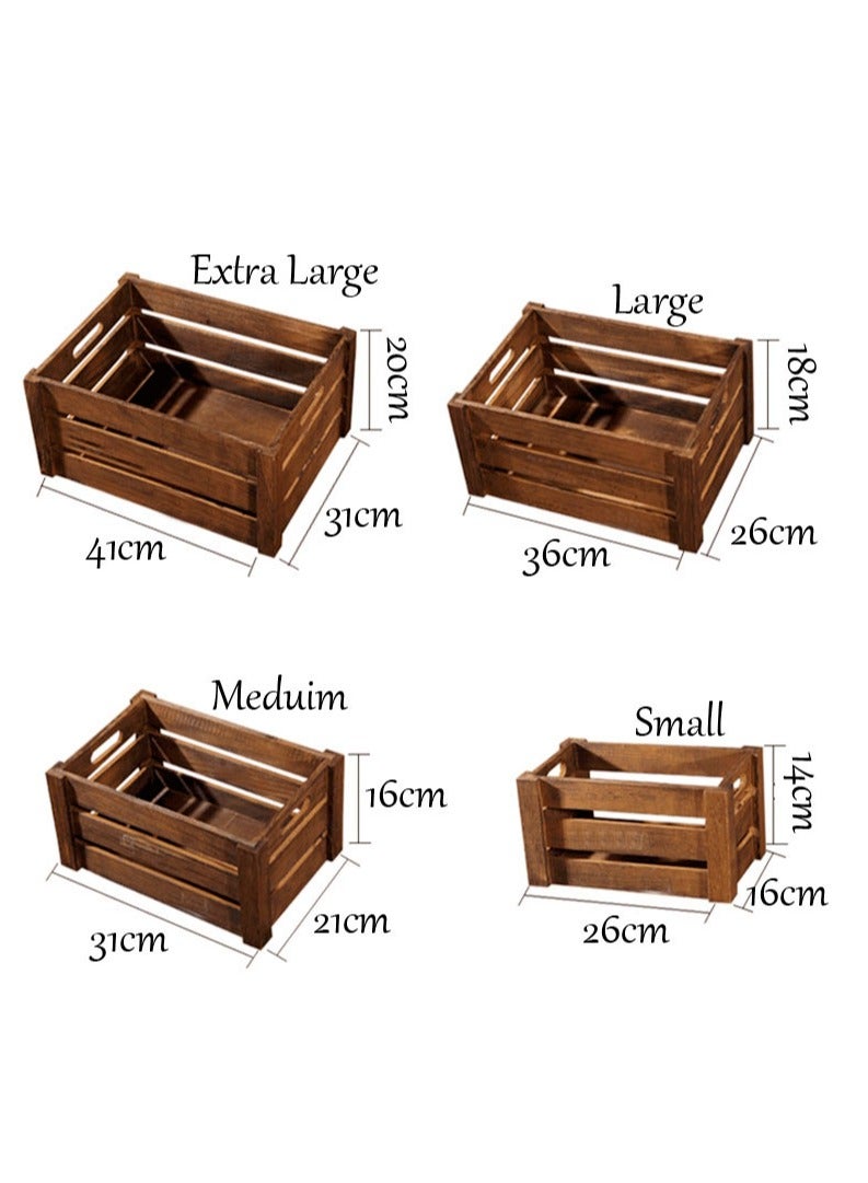FFD Wooden Storage Crates 4-Pieces - Image 2