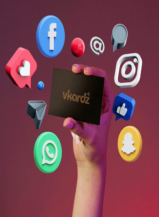 Vkardz - Magic NFC & Smart Digital Contactless PVC Business Card || NFC Card || Smart Visiting Card || Scratch less Matte Print Pocket Friendly Card With QR Code (Milky way) - Image 5