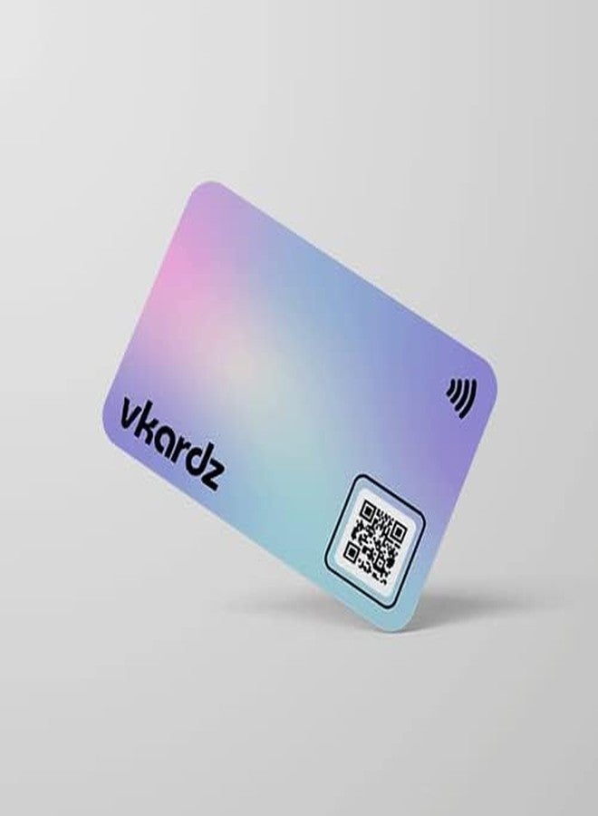 Vkardz - Magic NFC & Smart Digital Contactless PVC Business Card || NFC Card || Smart Visiting Card || Scratch less Matte Print Pocket Friendly Card With QR Code (Milky way) - Image 3