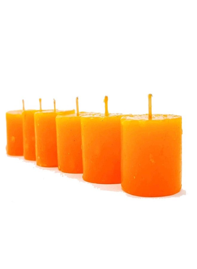 FIVON Scented Paraffin Wax Votive Candles with Fragrances (Mandarin) (12) - Image 1