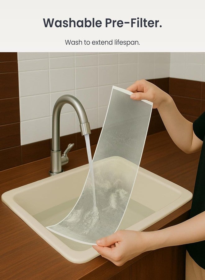 SwitchBot Air Purifier Replacement Filter 1 Pack, Washable Pre-filter, for SwitchBot Air Purifier Series - Image 4