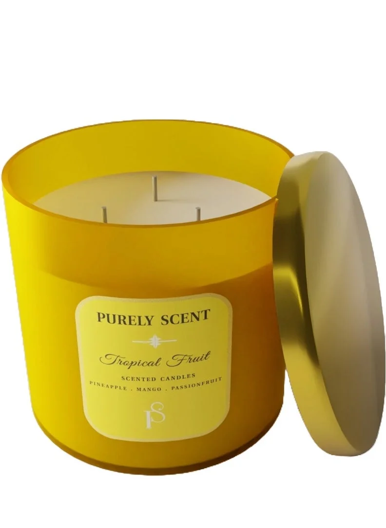 PURELY SCENT Tropical Fruit 100% Soy Wax Candle 410 Grams