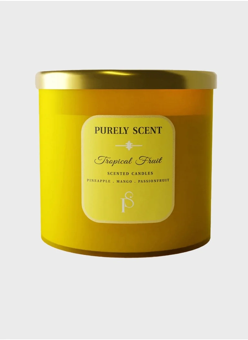 PURELY SCENT Tropical Fruit 100% Soy Wax Candle 410 Grams