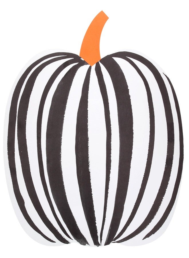 Meri Meri Halloween Stripe Pumpkin Placemats (Pack of 12), 16 x 15.375, Disposable Oversize Halloween Table Decorations - Image 4