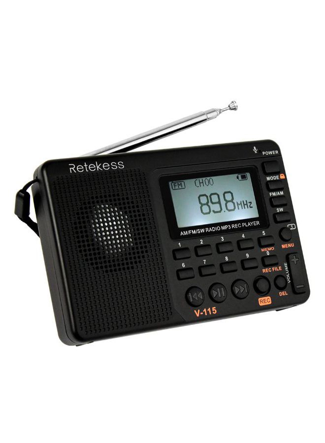 Retekess FM Radio Multiband Radio Receiver V-115 Black - Image 1