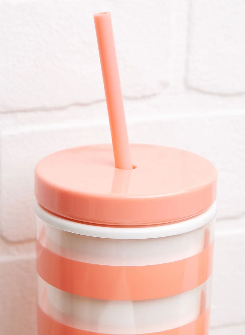 Kate Spade Acrylic Tumbler With Straw, Terrace Stripe