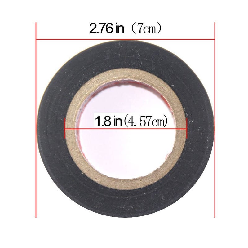 Fommen Color Guard Tape 4 Pack PVC Electrical Glue Tape, 66 Feet 0.7 Inch Insulation Tape (Black and White) - Image 2