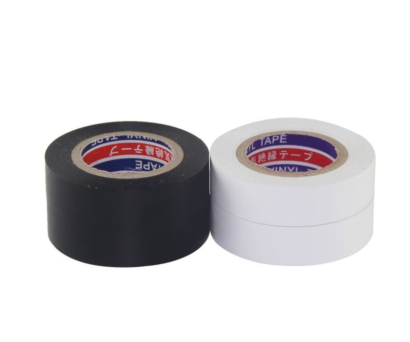 Fommen Color Guard Tape 4 Pack PVC Electrical Glue Tape, 66 Feet 0.7 Inch Insulation Tape (Black and White) - Image 4