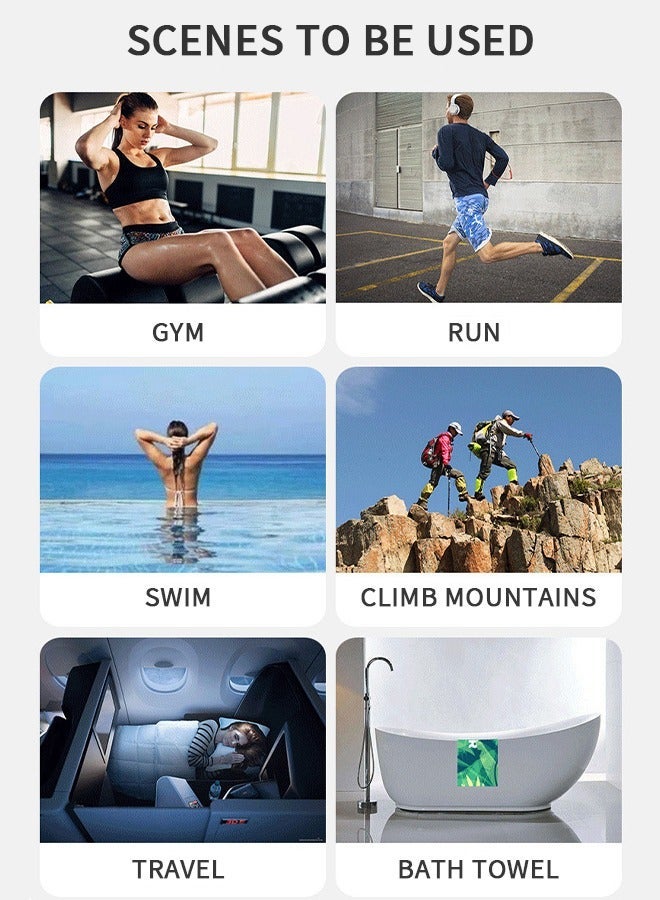 GROIC عبوة من منشفتين للتبريد، منشفة رياضية مثلجة للرقبة، مجموعة تجفيف سريع من الألياف الدقيقة ناعمة وقابلة للتنفس للرياضة، صالة الألعاب الرياضية، اليوغا، التخييم، الجري، اللياقة البدنية 100 * 30 سم - Image 2