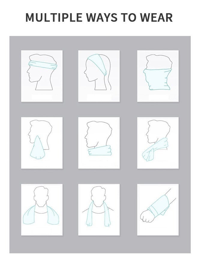 GROIC عبوة من منشفتين للتبريد، منشفة رياضية مثلجة للرقبة، مجموعة تجفيف سريع من الألياف الدقيقة ناعمة وقابلة للتنفس للرياضة، صالة الألعاب الرياضية، اليوغا، التخييم، الجري، اللياقة البدنية 100 * 30 سم - Image 3