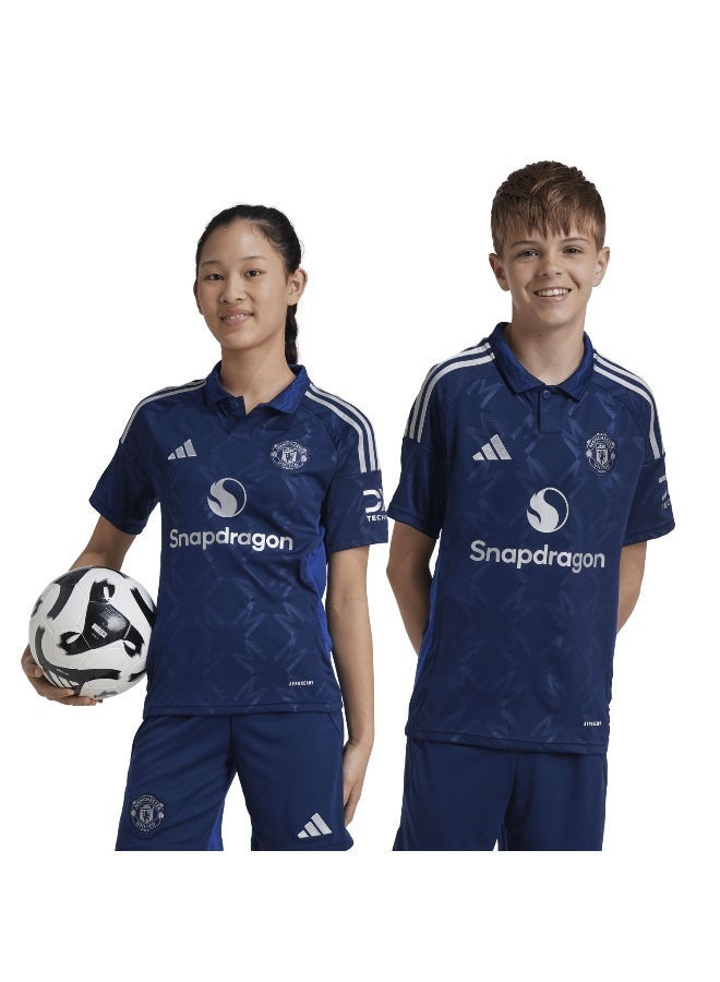 Adidas Mufc A Jsy Y Blue Football Jerseys For Kids Unisex 128 - Image 4