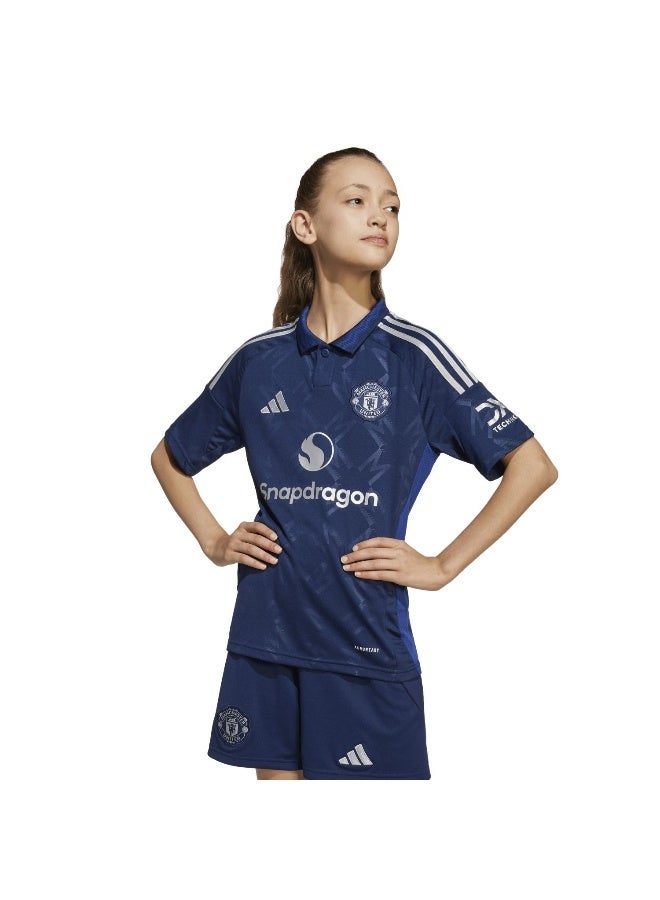 Adidas Mufc A Jsy Y Blue Football Jerseys For Kids Unisex 128 - Image 1