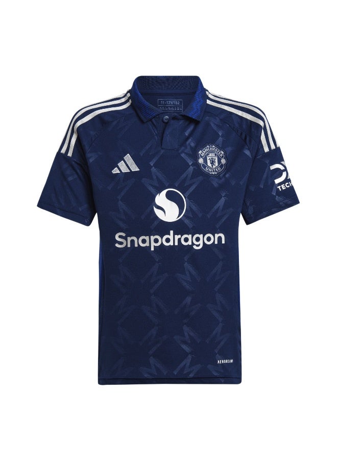 Adidas Mufc A Jsy Y Blue Football Jerseys For Kids Unisex 128 - Image 2
