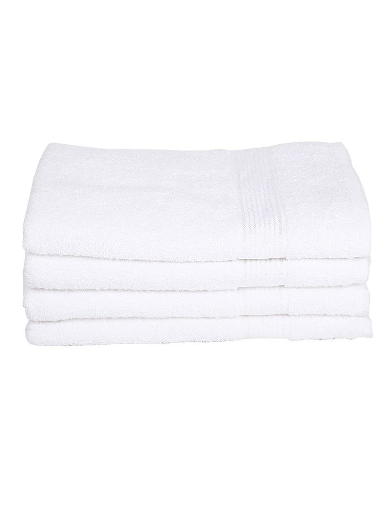 Kopa Quick Dry 100% Cotton Soft Terry Towel -4pc Bath Towel (d'ross) | Quick Dry 100% Cotton | Super Absorbent, Lightweight, Odour Free - for Men, Women, Kids Solid-White - Image 2