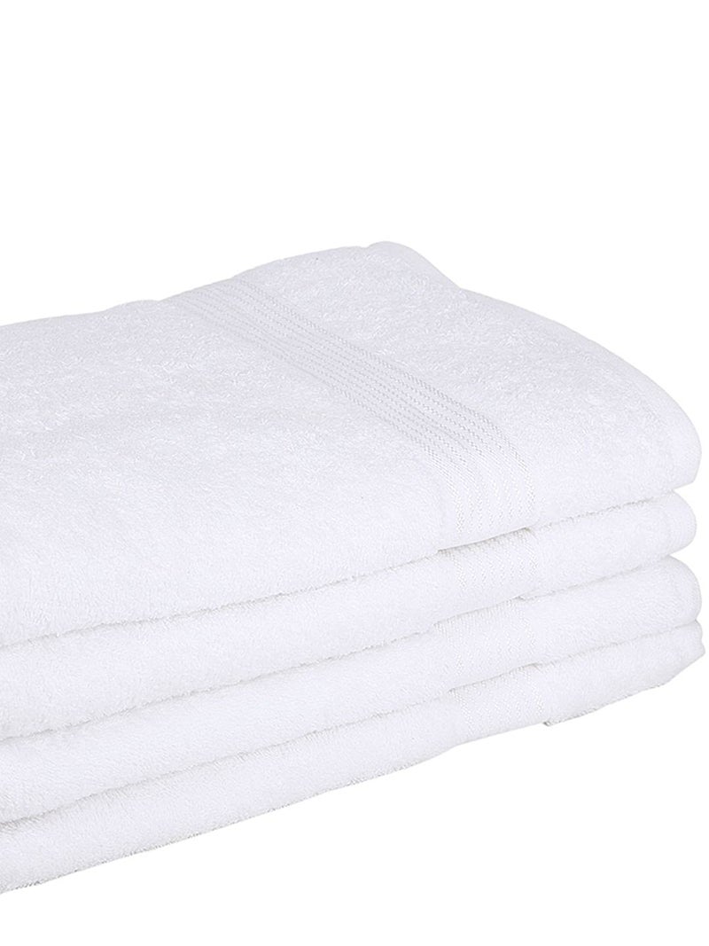 Kopa Quick Dry 100% Cotton Soft Terry Towel -4pc Bath Towel (d'ross) | Quick Dry 100% Cotton | Super Absorbent, Lightweight, Odour Free - for Men, Women, Kids Solid-White - Image 3