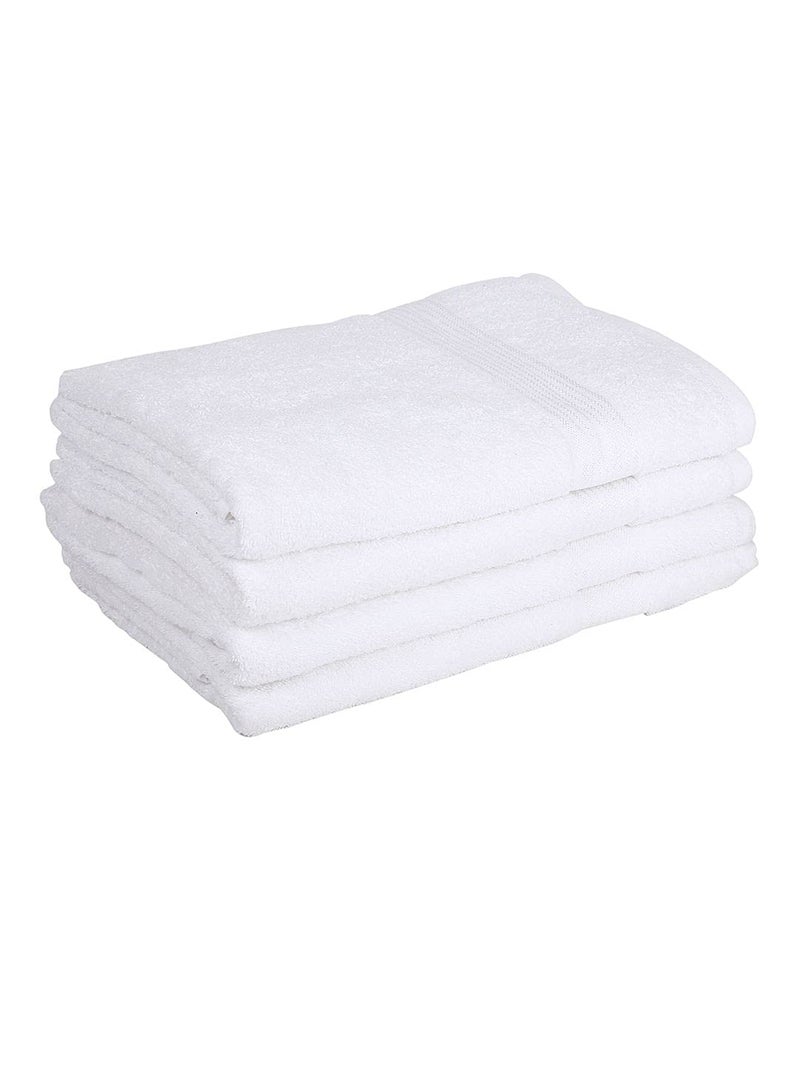 Kopa Quick Dry 100% Cotton Soft Terry Towel -4pc Bath Towel (d'ross) | Quick Dry 100% Cotton | Super Absorbent, Lightweight, Odour Free - for Men, Women, Kids Solid-White - Image 4