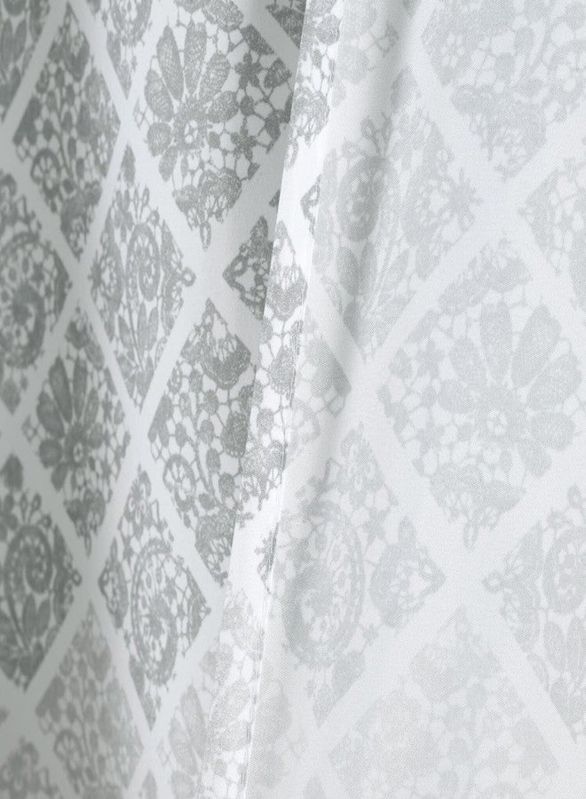 Lush Decor Medallion Ombre Shower Curtain, 72" x 72", Yellow & Gray - Image 5