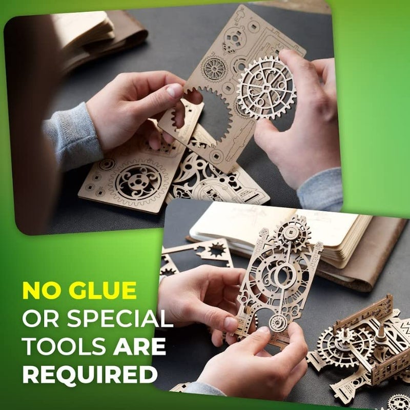 UGEARS Old Clock Tower 3D Wooden Puzzles for Adults - Wooden Model Kits for Adults Clock Kit for Do It Yourself Wood Building Kit for Adult Mechanical Puzzle Brain Teaser, Hobby Set - Image 4