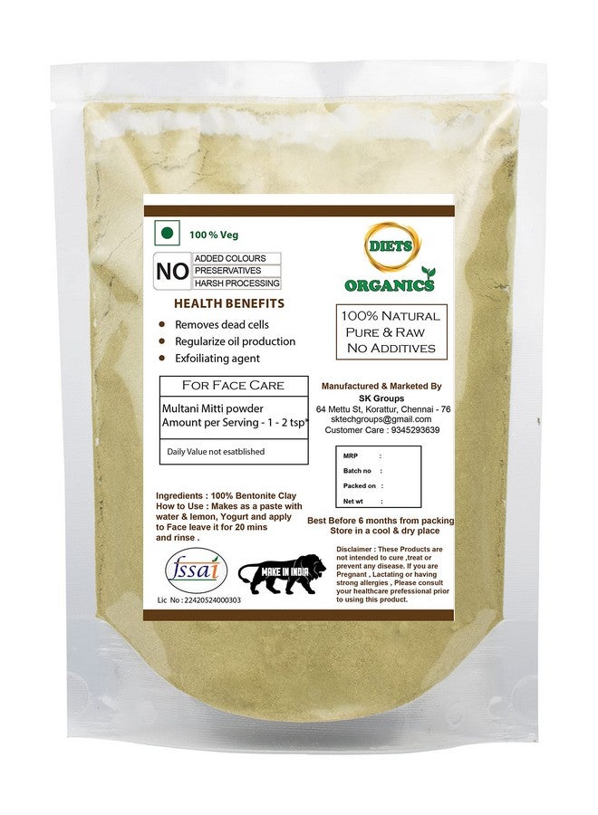 Diets Organics Multani Mitti Powder -50 G for Deep Facial Cleansing/Skin Lightening/Tan Removal/Skin & Hair Mask-50G pack of 1 - Image 3