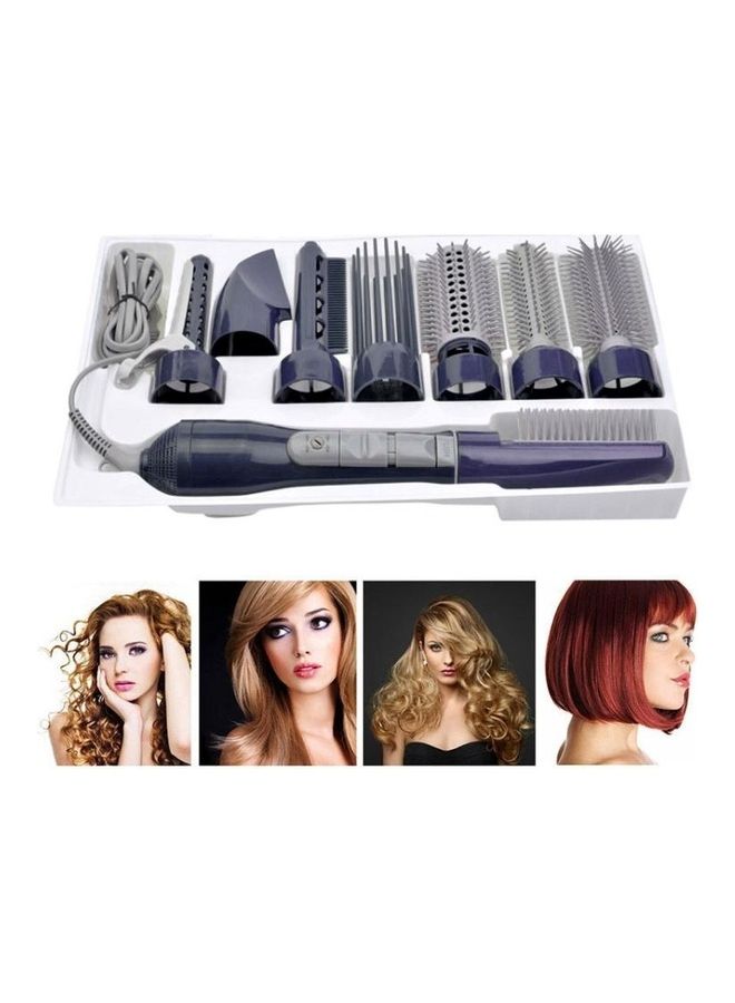 NIBEMINENT Professional Hair Dryer Curler For Travel With Comb And Powerful Hairdryer Deep Blue - Image 1
