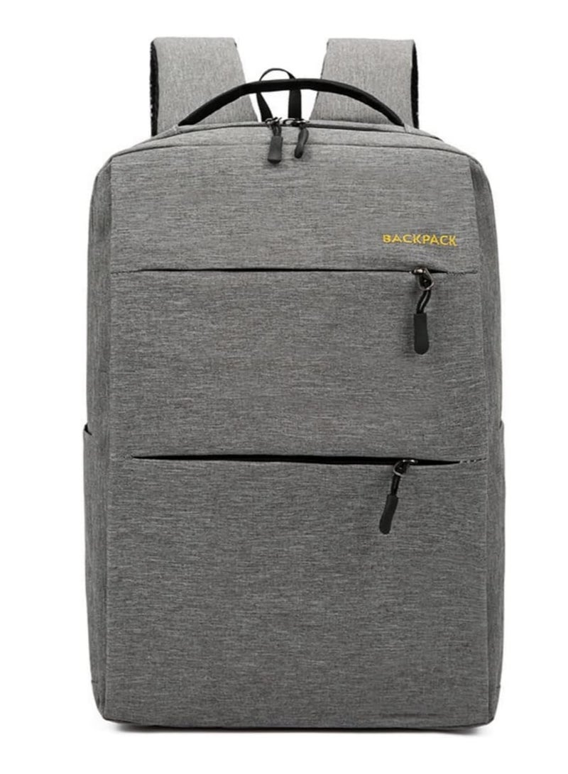 Backpacker Men's laptop backpack, waterproof, fashion school, backpack with USB charging port,  14 inch Grey  Laptop Bag for Women, Boys, Leisure, Work, Travel Backpack - Image 1