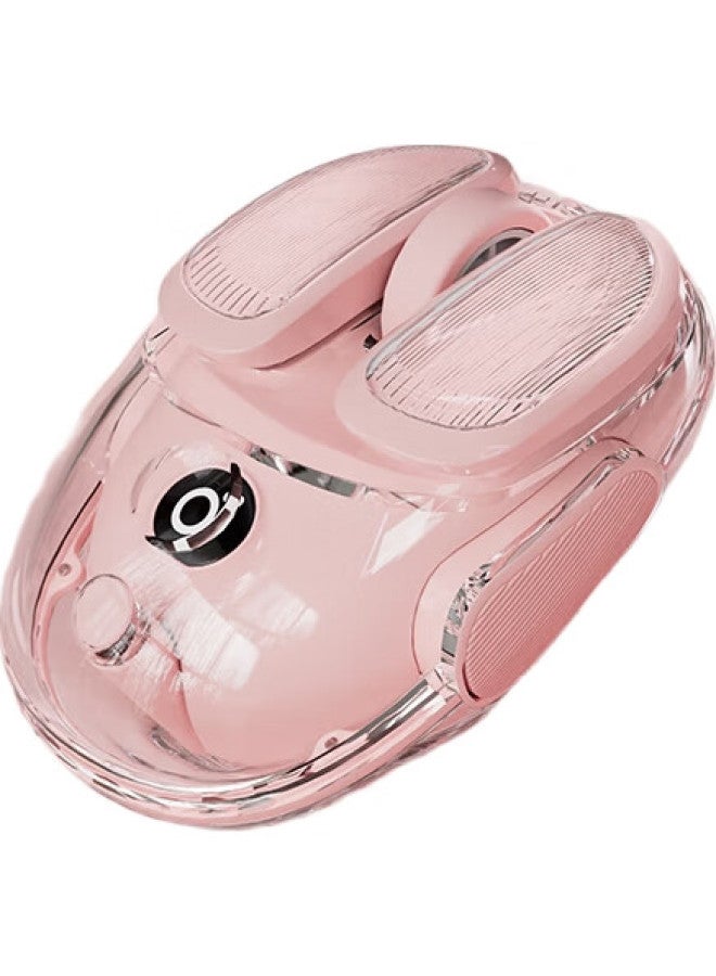 Eweadn Q9 Potato Wireless Bluetooth Dual-Mode Transparent Mouse, Rechargeable Gaming Mouse For Pc And Laptop, Low-Profile, Lightweight, Rgb Lighting Effects, Rouge Pink - Image 3