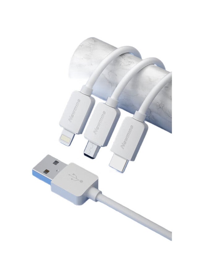 Newmine Apple/Type-C/Android Usb-C Three-In Charging Cable, Compatible With Iphone 12/12 Pro Max/11, Xiaomi, Huawei P40 - Image 3