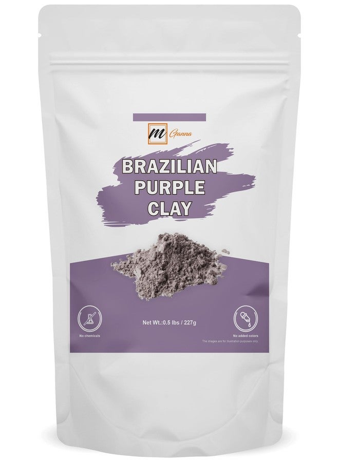 mGanna 100% Natural Brazilian Purple Clay Powder for Face packs, Creams and Soaps and other Cosmetic Formulations 0.5 lbs / 227 gms - Image 1