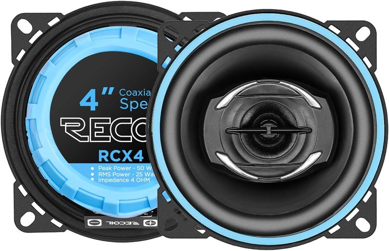 RECOIL RCX4 Echo Series 4-Inch Car Audio Coaxial Speaker System - Image 1