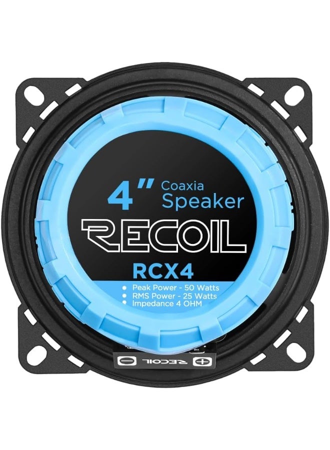 RECOIL RCX4 Echo Series 4-Inch Car Audio Coaxial Speaker System - Image 5