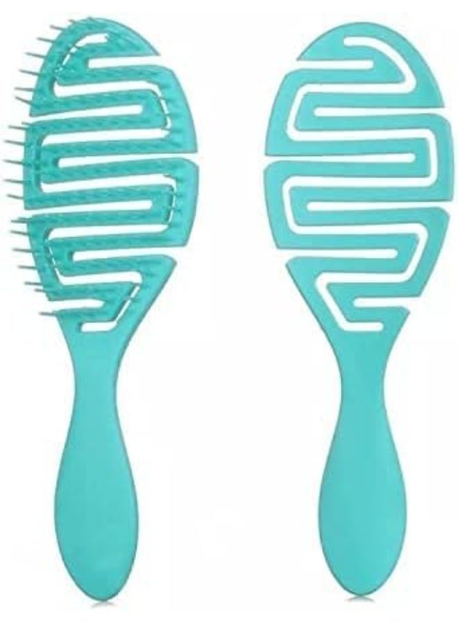 Detangling hairbrush with flexible massage bristles - Durable styling and massage tool for wet and dry hair - Multi-colored - Image 5