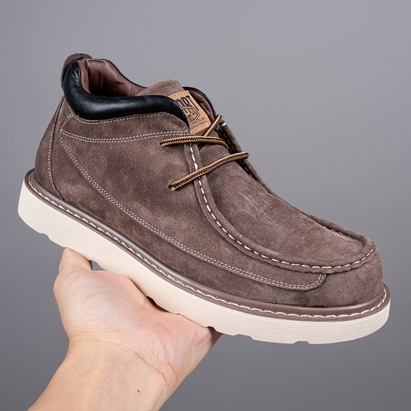 Winter Suede Leather Ankle Boots 46 Retro Martin Boots Men'S 47 Genuine Leather Large Size Men'S Shoes 48 Outdoor Hiking Work Boots Men'S - Image 2