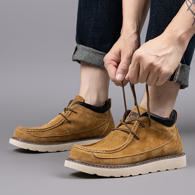 Winter Suede Leather Ankle Boots 46 Retro Martin Boots Men'S 47 Genuine Leather Large Size Men'S Shoes 48 Outdoor Hiking Work Boots Men'S - Image 5
