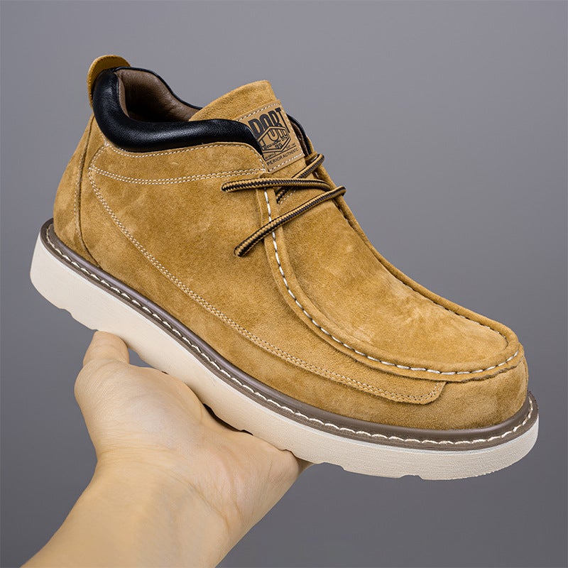 Winter Suede Leather Ankle Boots 46 Retro Martin Boots Men'S 47 Genuine Leather Large Size Men'S Shoes 48 Outdoor Hiking Work Boots Men'S - Image 3