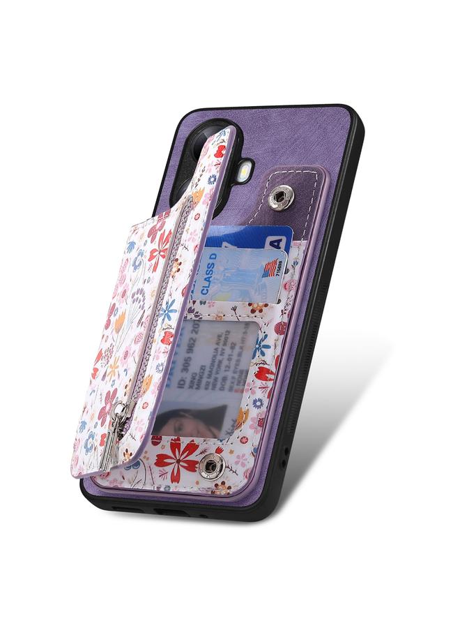 S-TOP Case For Realme 9 Pro Retro Painted Zipper Wallet Back Phone Case - Image 3