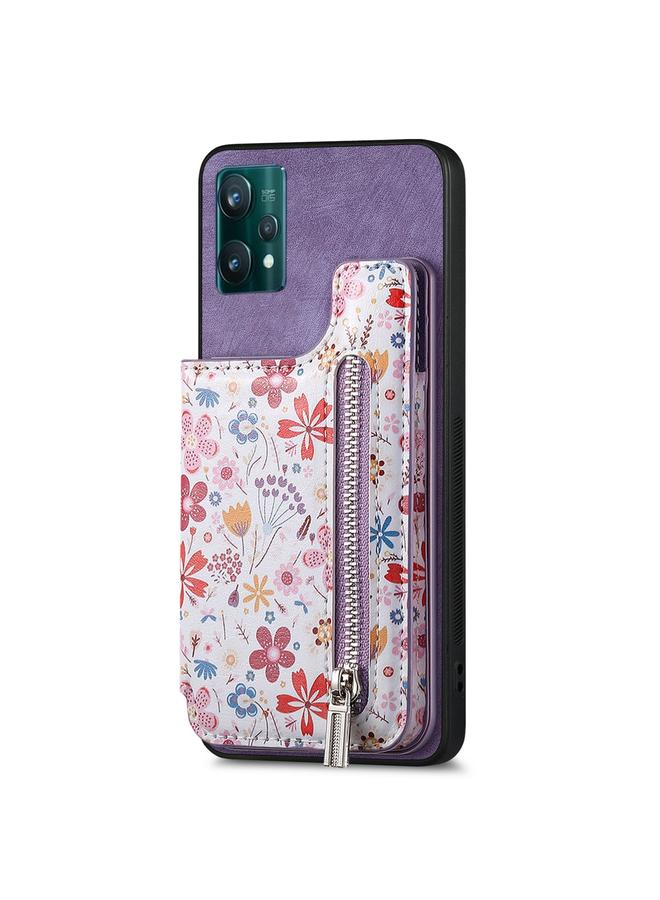S-TOP Case For Realme 9 Pro Retro Painted Zipper Wallet Back Phone Case - Image 1