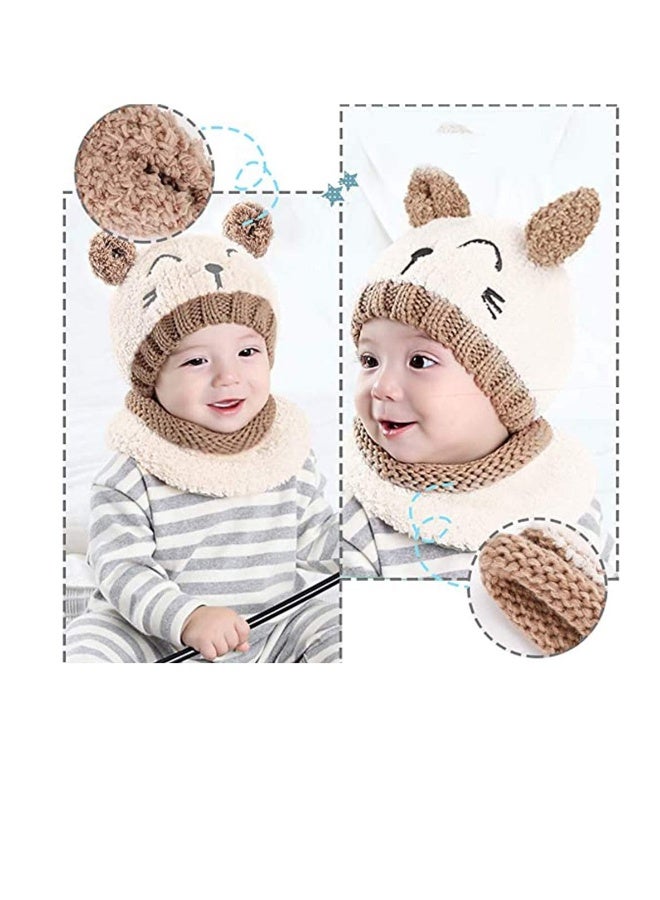 Hat and Circle Scarf Set Hat Scarf Set, Knitted Hat and Scarf Set Winter Hat Ski Scarf Set Wool Lining, Soft to the Touch, Skin-Friendly, Not Irritating, Unisex - Image 2