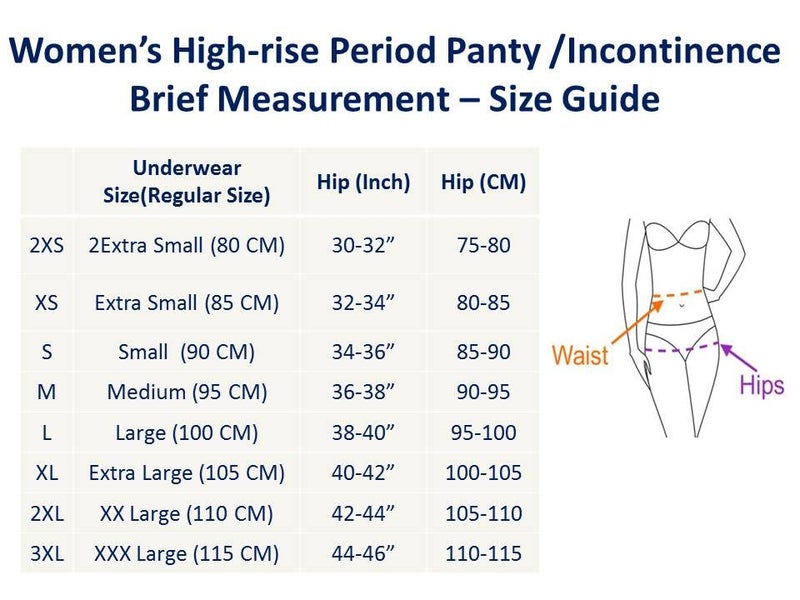 Wemyc Cotton Period Underwear Period Panty For Women, Full 8Hr Guaranteed Heavy Flow Protection Reusable & Leakproof High Waist Full Coverage Leak-Free (Size -Xl) Black - Image 5