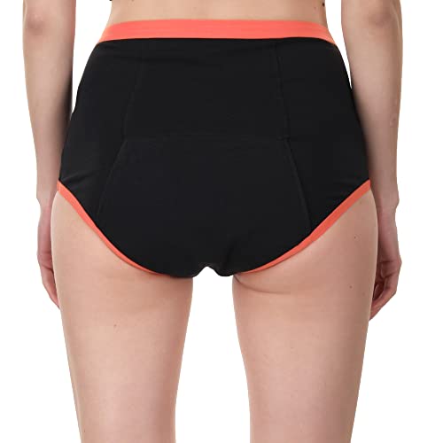 Wemyc Cotton Period Underwear Period Panty For Women, Full 8Hr Guaranteed Heavy Flow Protection Reusable & Leakproof High Waist Full Coverage Leak-Free (Size -Xl) Black - Image 4