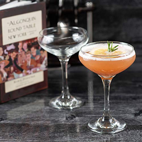 HISTORY COMPANY The 1930 Literary Round Table-Inspired Cocktail Coupe Glass, 2-Piece Set – True Standard for Craft Cocktails and Champagne Service (Gift Box Collection) - Image 2