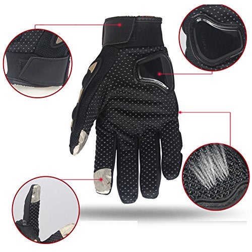 CHCYCLE Motorcycle Gloves Touch Screen Summer Motorbike powersports Protective Racing Gloves (Medium) - Image 4