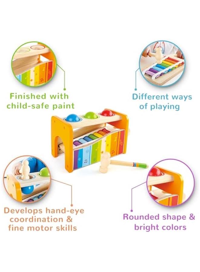 Pound & Tap Bench with Slide Out Xylophone - Award Winning Durable Wooden Musical Pounding Toy for Toddlers  - Image 4