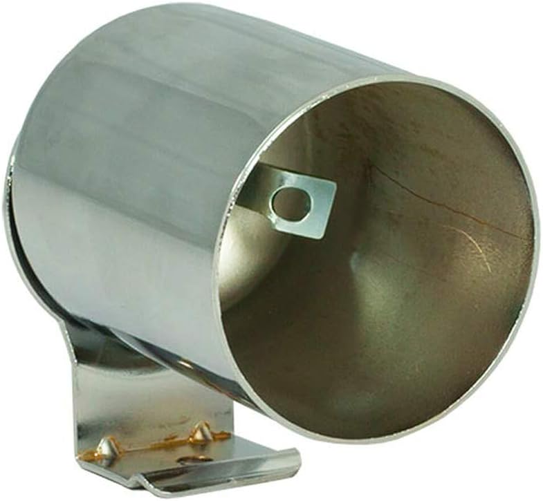 GLOWSHIFT Universal Chrome Single Gauge Dashboard Pod - Fits Any Make/Model - Mounts (1) 2-1/16" (52mm) Gauge to Vehicle's Dash - Image 1